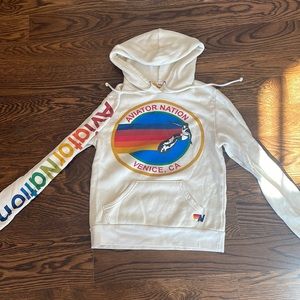 Aviator Nation cream hoodie
